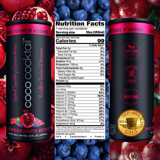 COCO COCKTAIL - POMEGRANATE BERRY (24-can case)